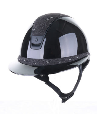 Samshield 2.0 Casque d'équitation Miss Shield Shadowglossy Fleur de Printemps Noir