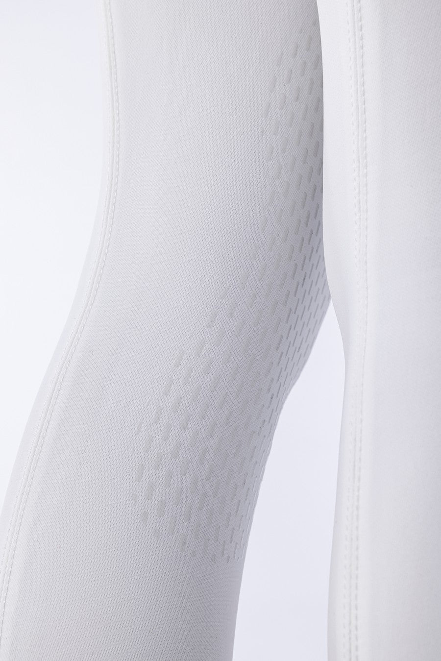 Pantalon d'équitation pour garçons avec grip aux genoux Jhoank blanc