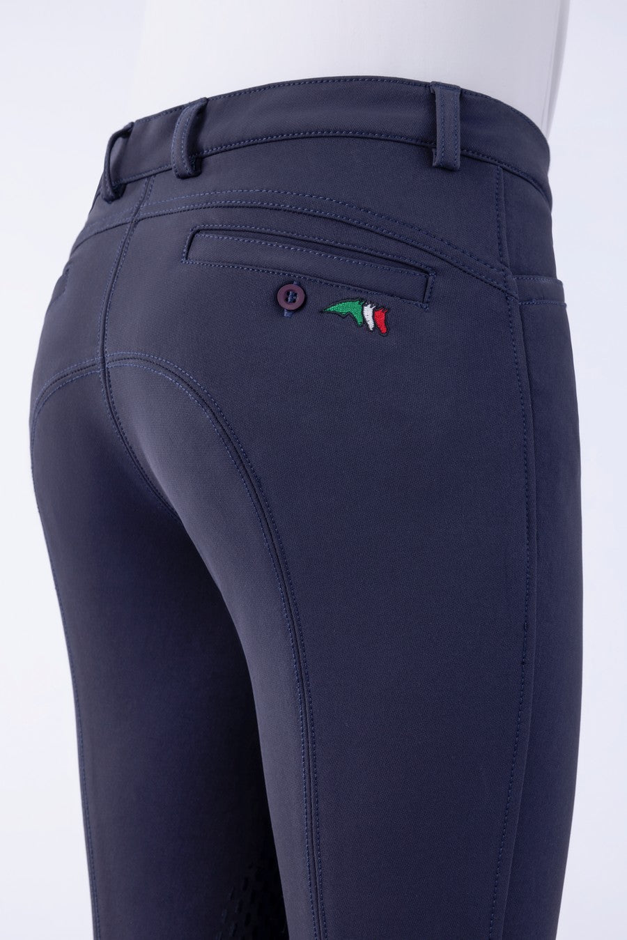 Pantalon d'équitation pour garçons avec grip aux genoux Jhoank bleu