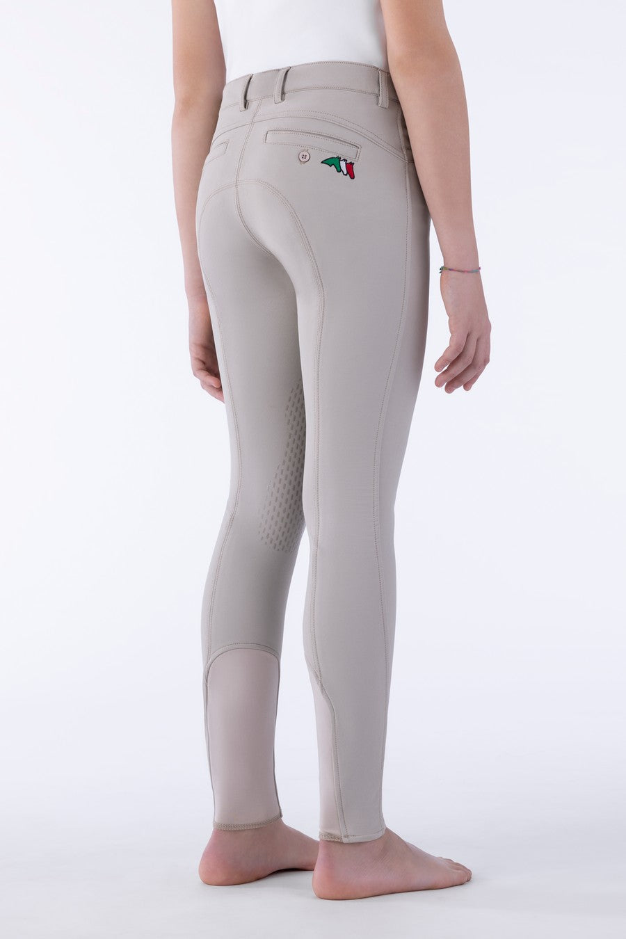 Equiline pantalon d'équitation garçon genoux grip Jhoank beige