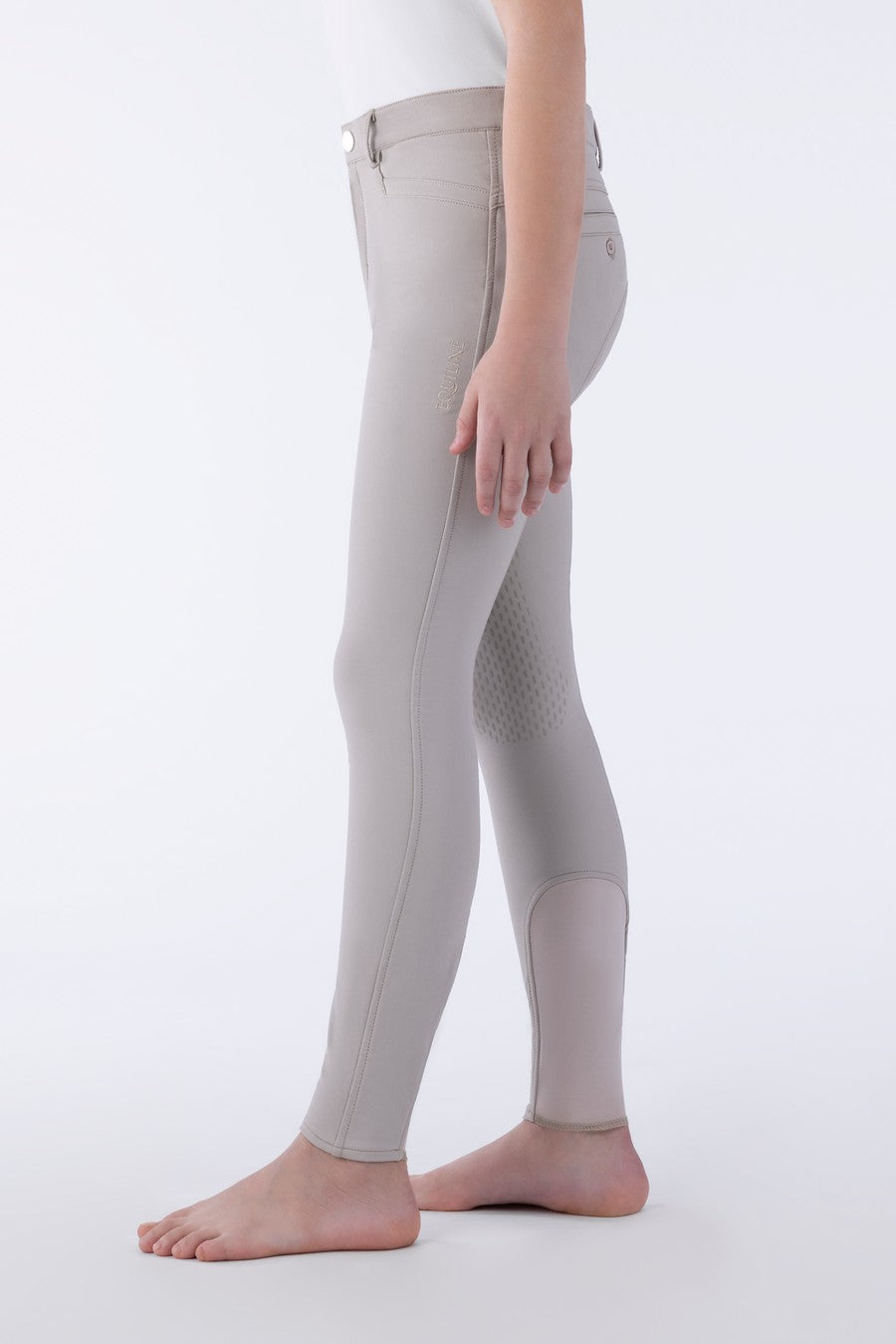 Equiline pantalon d'équitation garçon genoux grip Jhoank beige