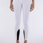 Pantalon d'équitation pour femmes Equiline avec grip aux genoux Cornek blanc