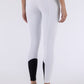 Pantalon d'équitation pour femmes Equiline avec grip aux genoux Cornek blanc