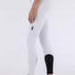Pantalon d'équitation pour femmes Equiline avec grip aux genoux Cornek blanc