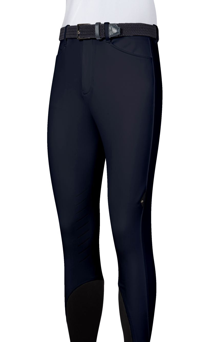 Equiline pantalon d'équitation d'hiver pour hommes avec grip aux genoux Wrentk Navy