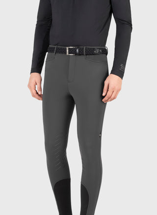 Equiline pantalon d'équitation d'hiver pour hommes avec grip aux genoux Wrentk Gris