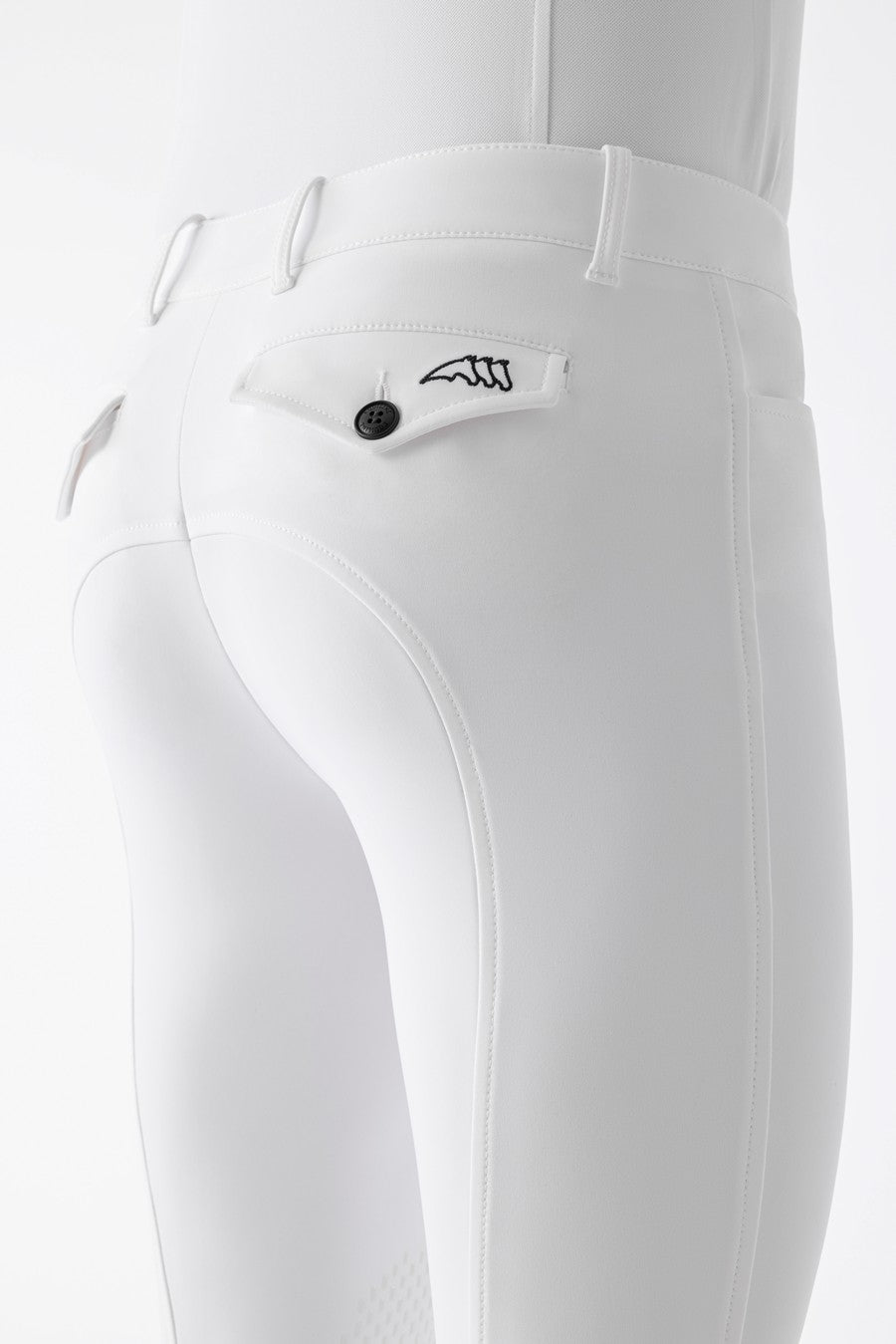 Equiline pantalon d'équitation homme genoux grip Albertk blanc