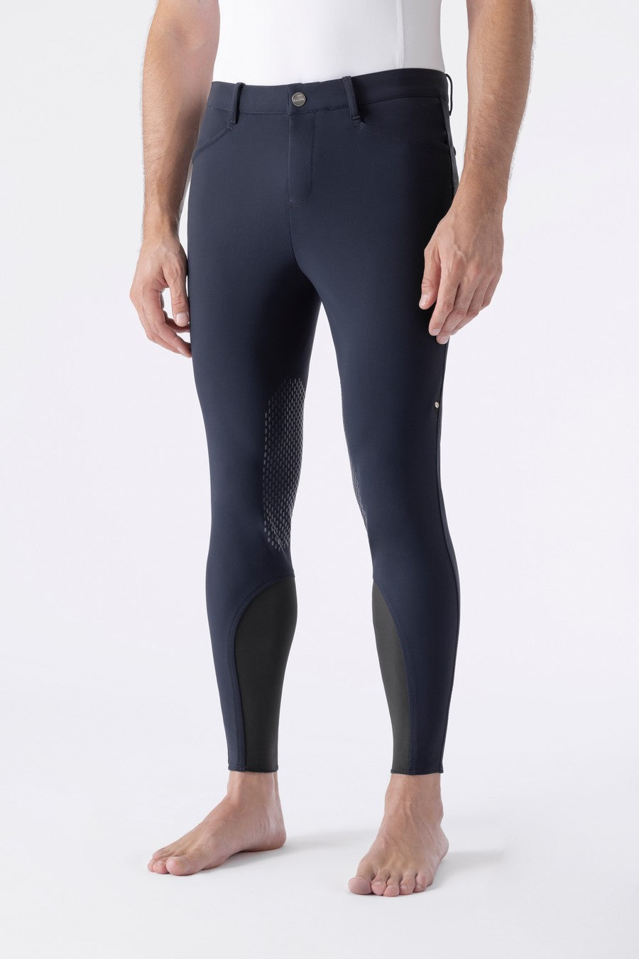 Pantalon d'équitation pour hommes avec grip aux genoux Albertk bleu