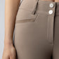 Pantalon d'équitation Equiline femme pleine adhérence taille haute Crystalef Taupe