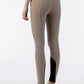 Pantalon d'équitation Equiline femme pleine adhérence taille haute Crystalef Taupe