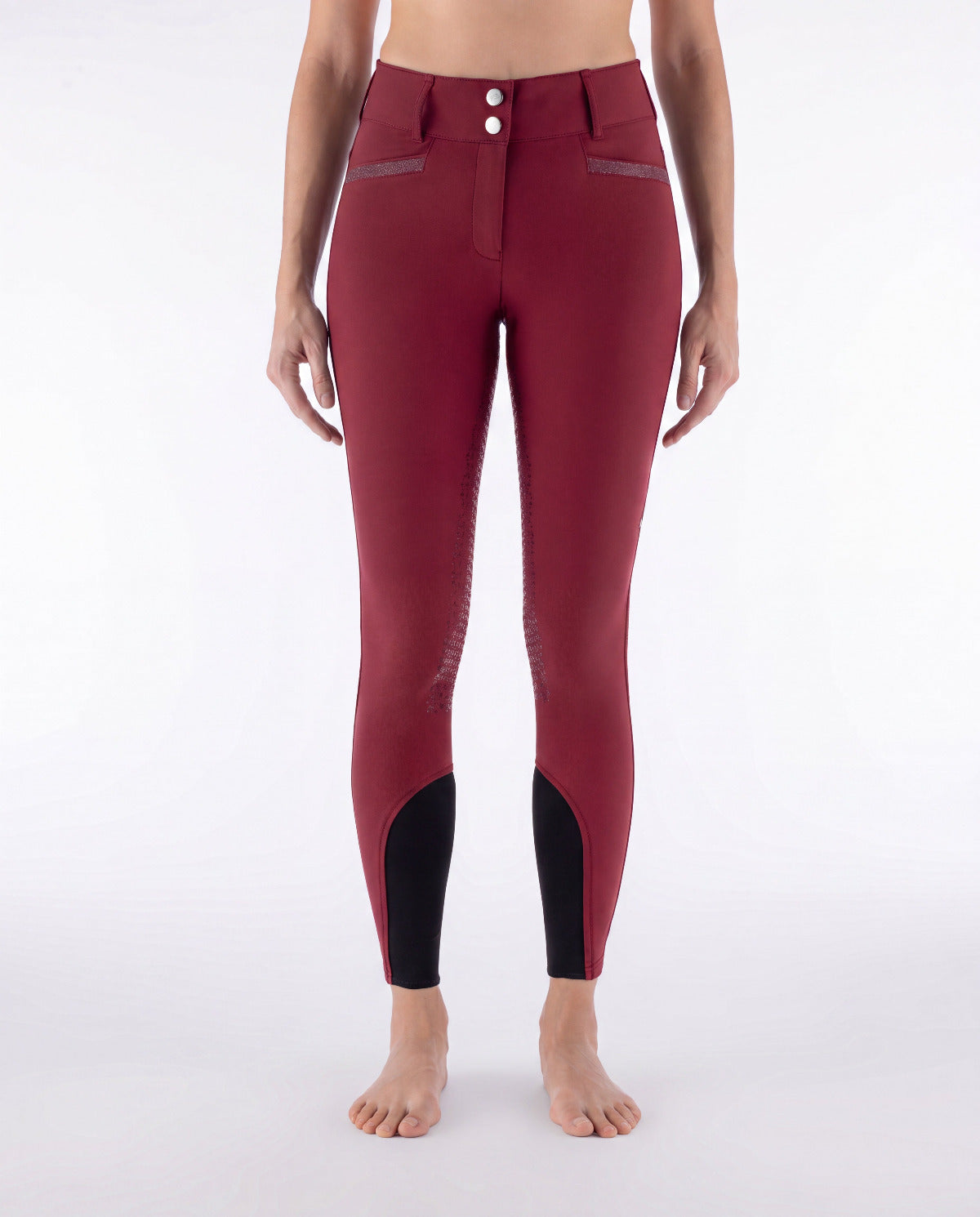 Equiline Rijbroek Dames Full Grip Hoge Band Eqcrystalef Alpine Plum Alpine Plum