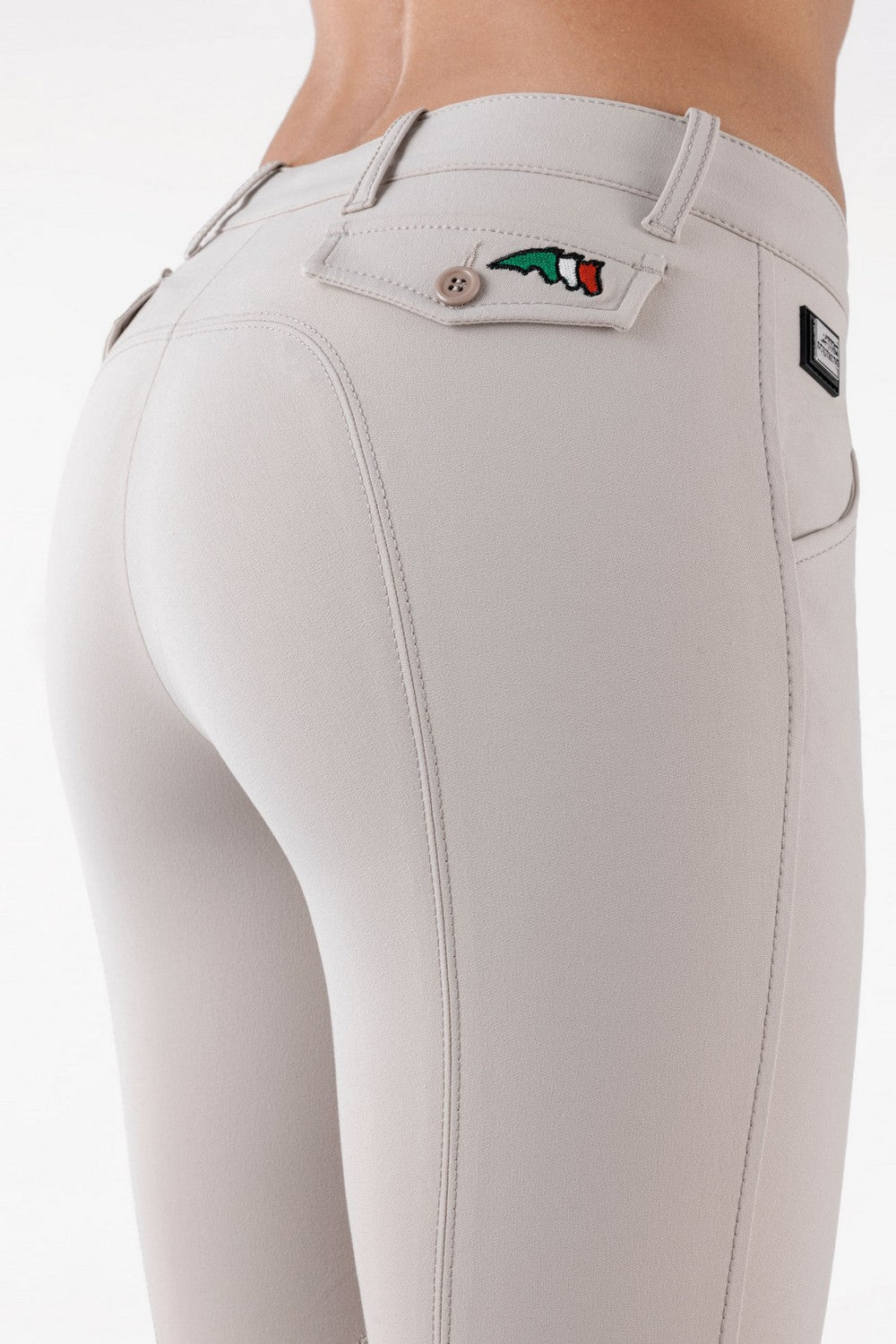 Pantalon d'équitation Equiline pour femmes, genouillères Boston Beige