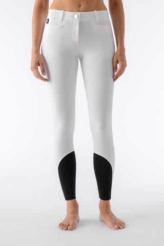 Equiline pantalon d'équitation femme genoux grip Ash blanc