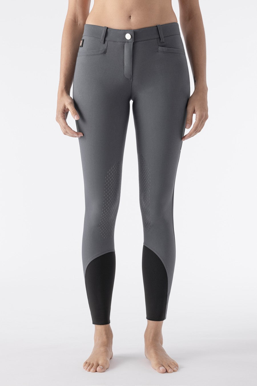 Equiline pantalon d'équitation femme genoux grip Ash gris