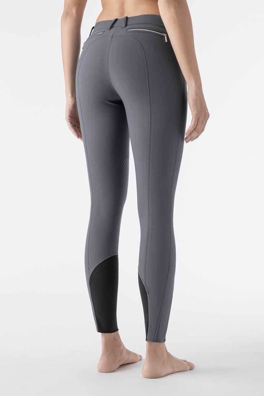 Equiline pantalon d'équitation femme genoux grip Ash gris