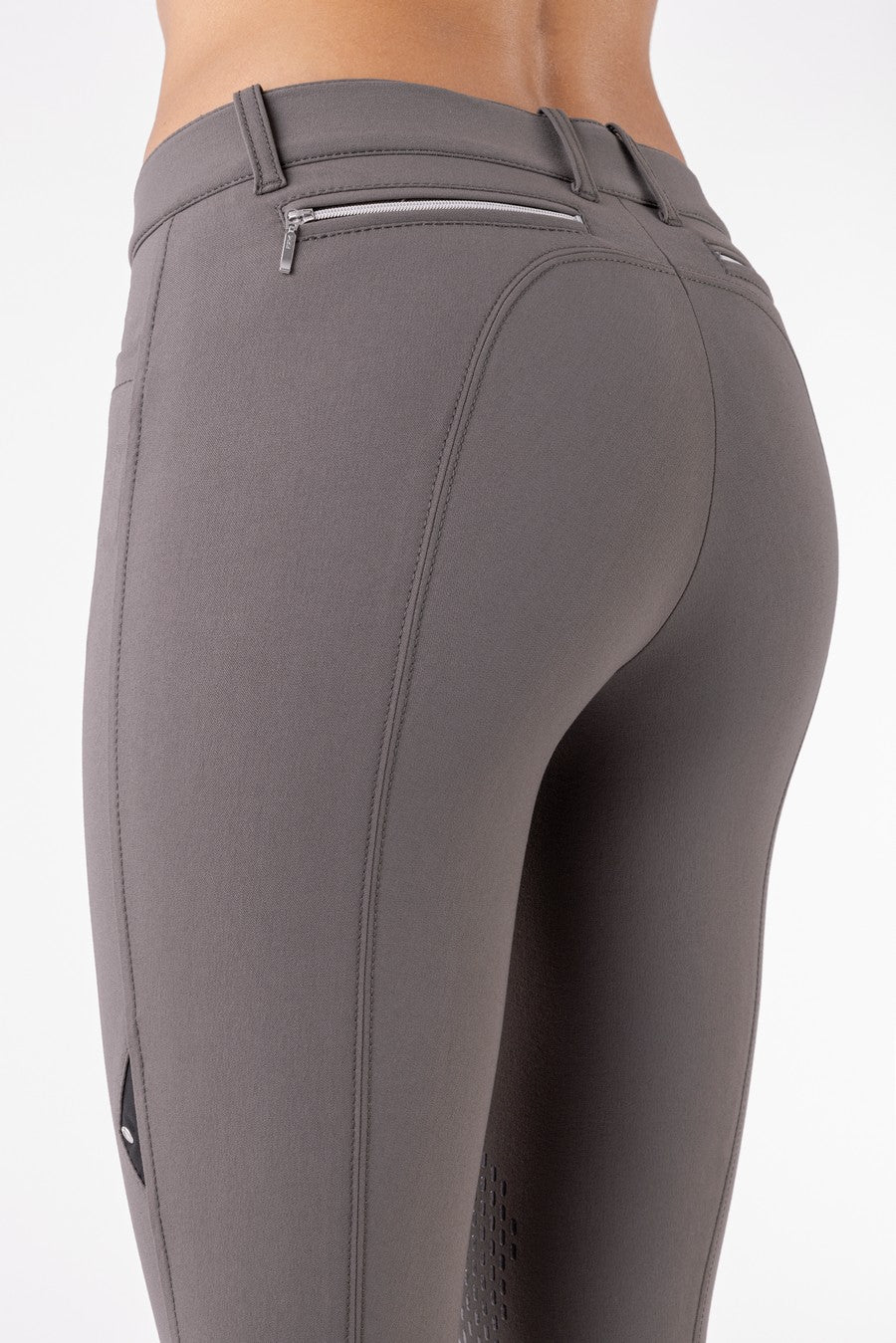 Pantalon d'équitation pour femmes Equiline genoux grip Ash marron