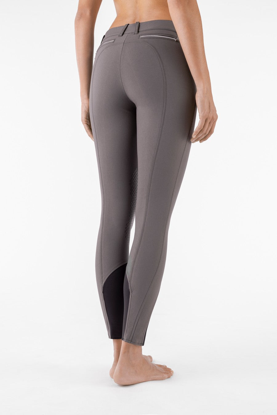 Pantalon d'équitation pour femmes Equiline genoux grip Ash marron