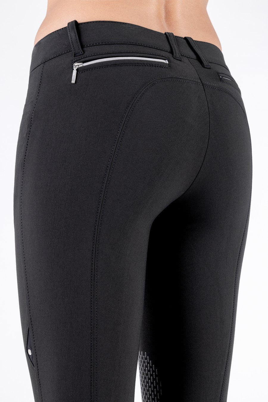 Equiline pantalon d'équitation femme genoux grip Ash noir