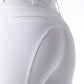 Pantalon d'équitation pour femmes Equiline full grip taille haute Arlette blanc