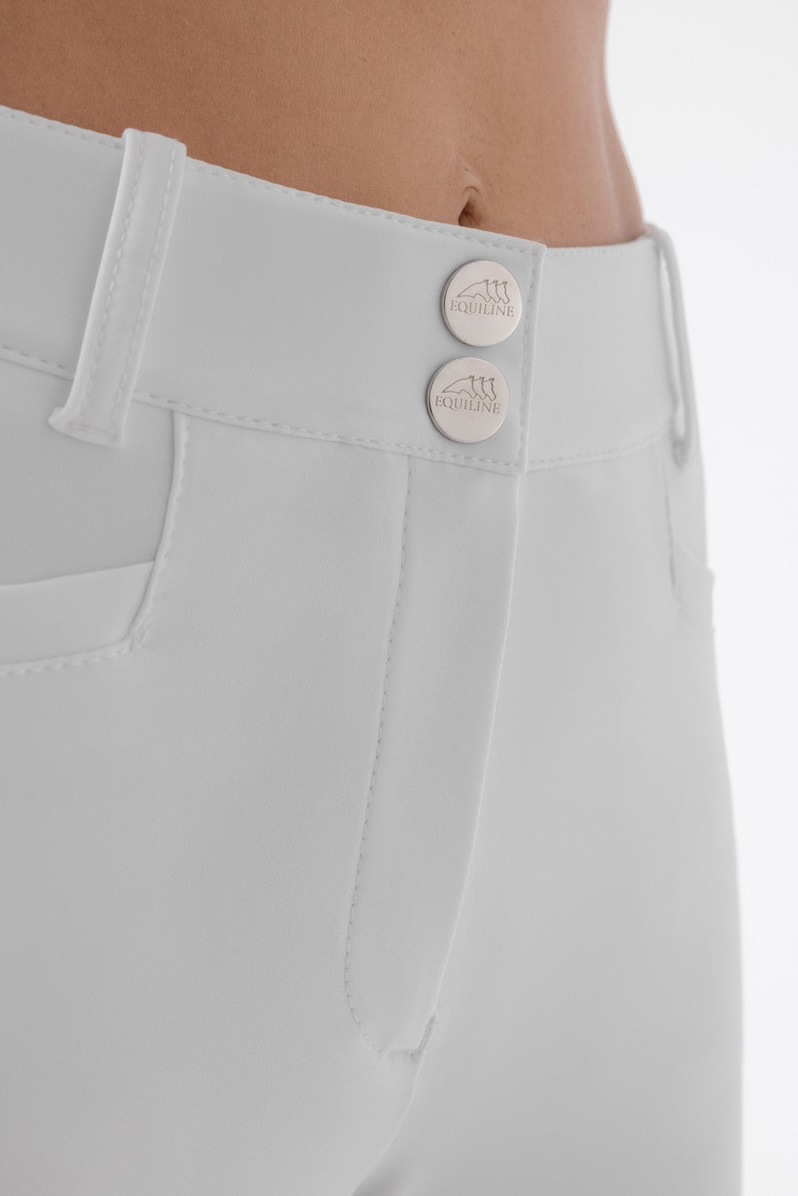 Equiline pantalon d'équitation femmes full grip taille haute Adellek Blanc