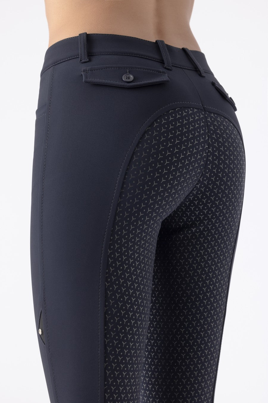 Equiline rijbroek dames full grip Ceriek navy