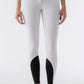 Pantalon d'équitation pour femmes Equiline avec grip aux genoux Atirk blanc