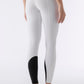 Pantalon d'équitation pour femmes Equiline avec grip aux genoux Atirk blanc