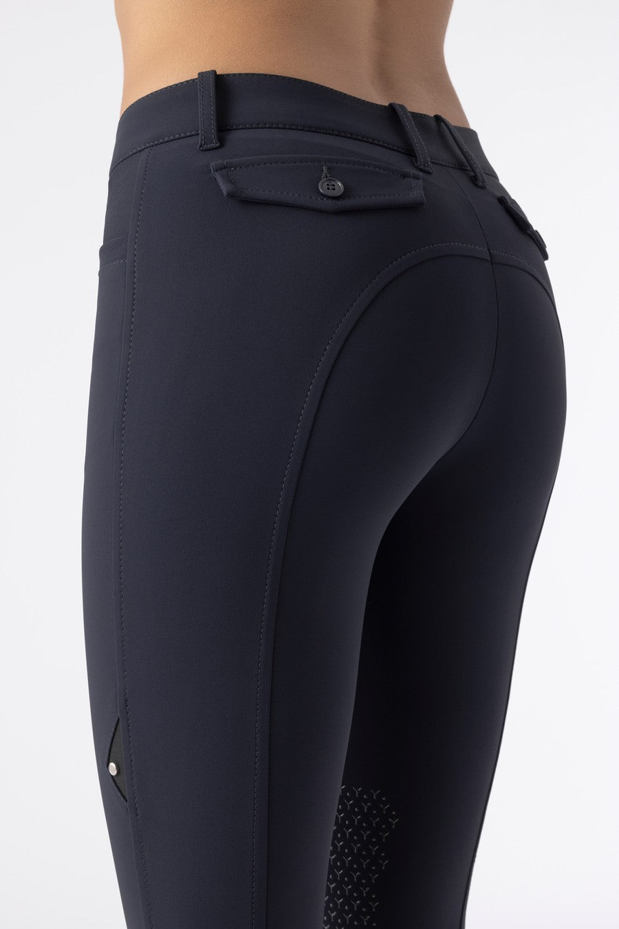 Pantalon d'équitation pour femmes Equiline avec grip aux genoux Atirk bleu