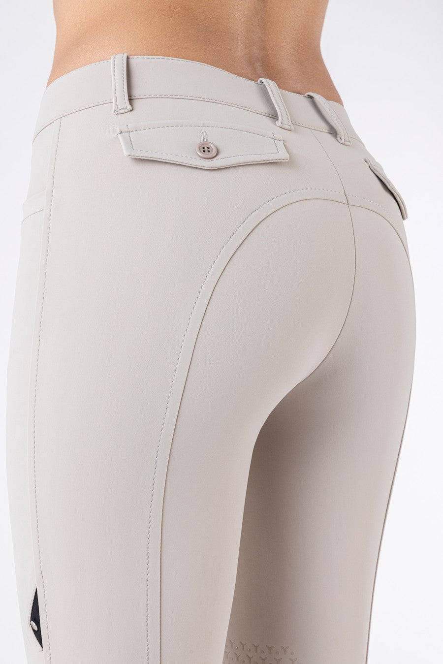 Pantalon d'équitation pour femmes Equiline genoux grip Atirk beige