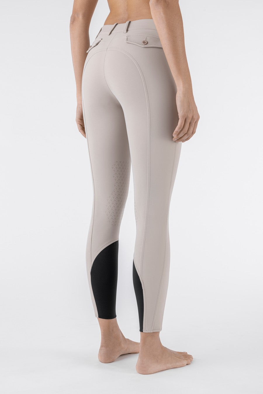 Pantalon d'équitation pour femmes Equiline genoux grip Atirk beige