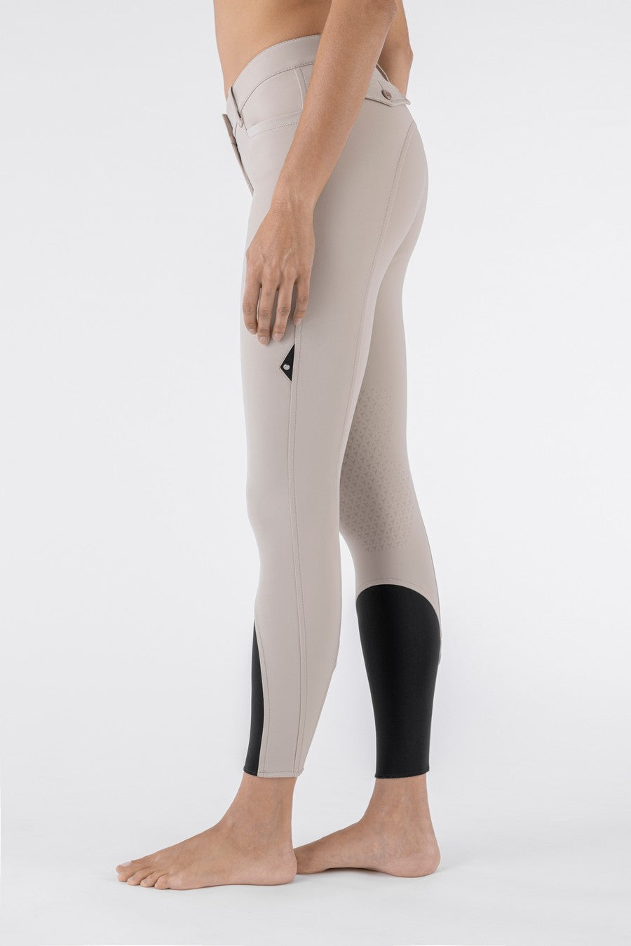 Pantalon d'équitation pour femmes Equiline genoux grip Atirk beige