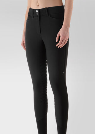 Equiline pantalon d'équitation d'hiver pour femmes taille haute full grip Coriafh Noir