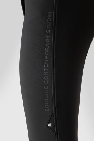 Equiline pantalon d'équitation d'hiver pour femmes taille haute full grip Coriafh Noir