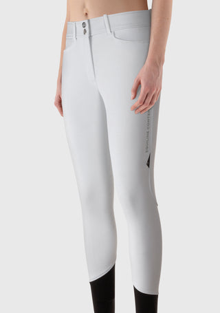 Equiline pantalon d'équitation d'hiver pour femmes taille haute avec grip aux genoux Coriakh Blanc