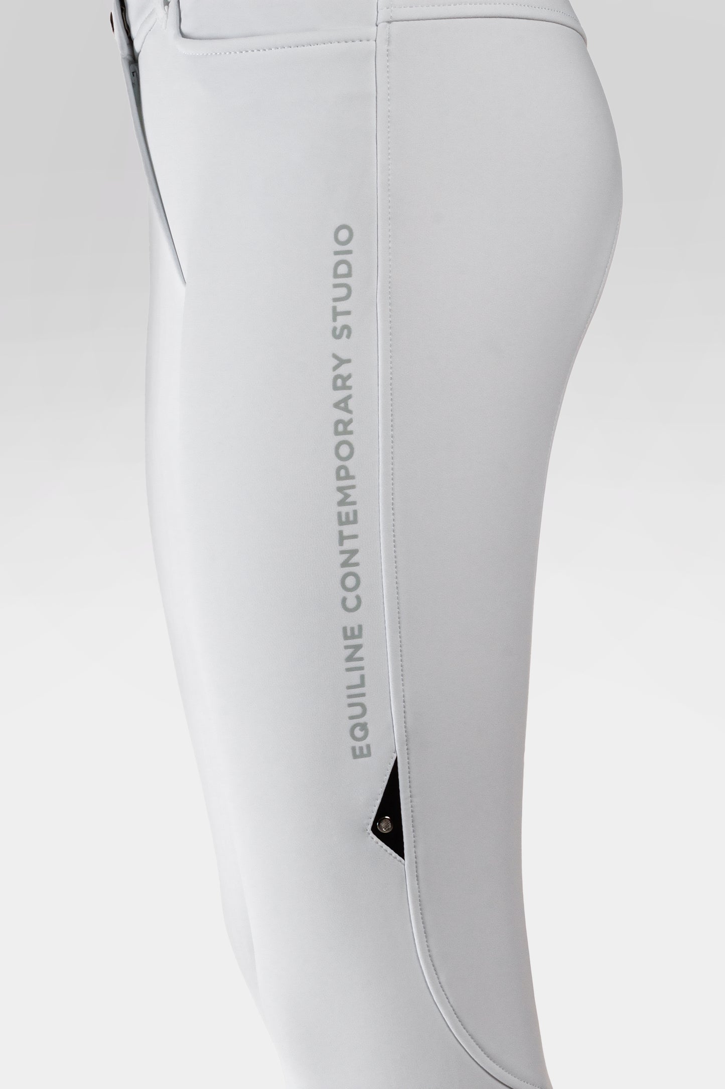 Equiline pantalon d'équitation d'hiver pour femmes taille haute full grip Coriafh Blanc