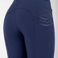 Pantalon d'équitation Equiline Winter Knee Grip Femme Cornek Logo Navy Peony