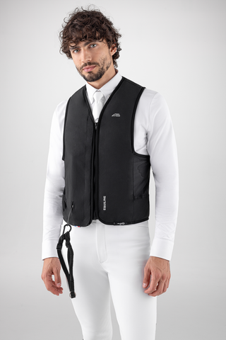 Veste airbag unisexe Equiline Eclair Noir