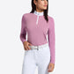 RG Maillot de compétition en jersey micro-perforé à manches longues pour femmes Rose