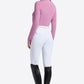RG Maillot de compétition en jersey micro-perforé à manches longues pour femmes Rose