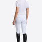 RG Maillot de compétition Jacquard manches courtes femme Blanc