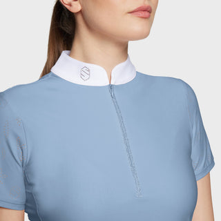 Samshield Chemise de compétition à manches courtes pour femme Aloise Air Cashmere Blue