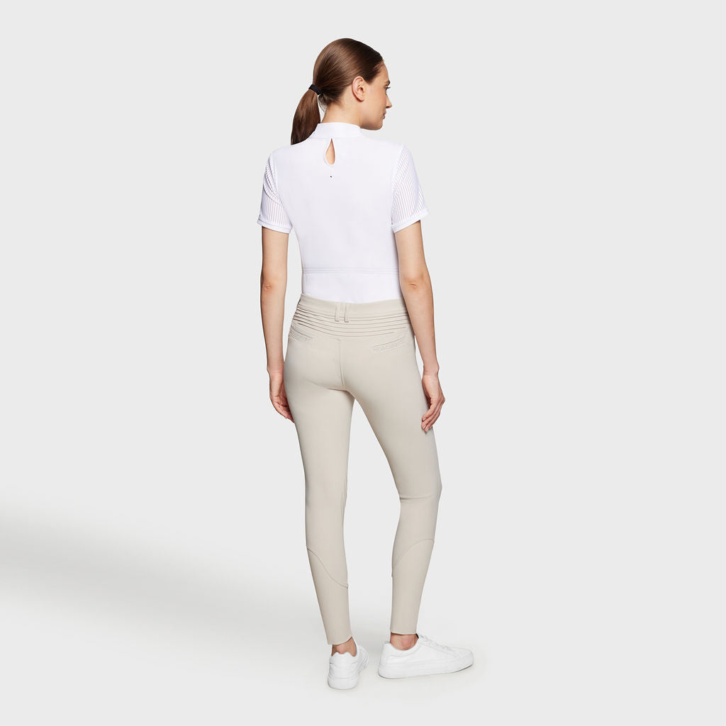 Pantalon d'équitation Samshield à grip genoux pour femmes Adèle beige