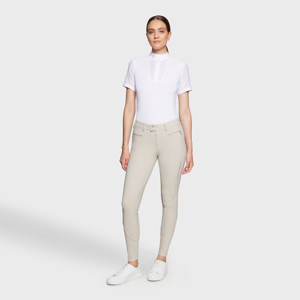 Pantalon d'équitation Samshield à grip genoux pour femmes Adèle beige