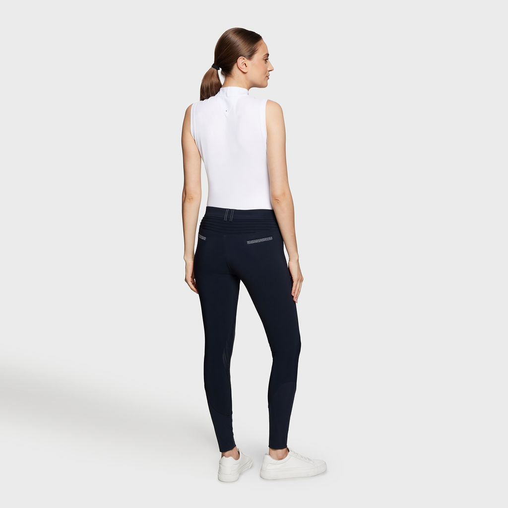 Pantalon d'équitation Samshield à grip genoux pour femmes Adèle Navy