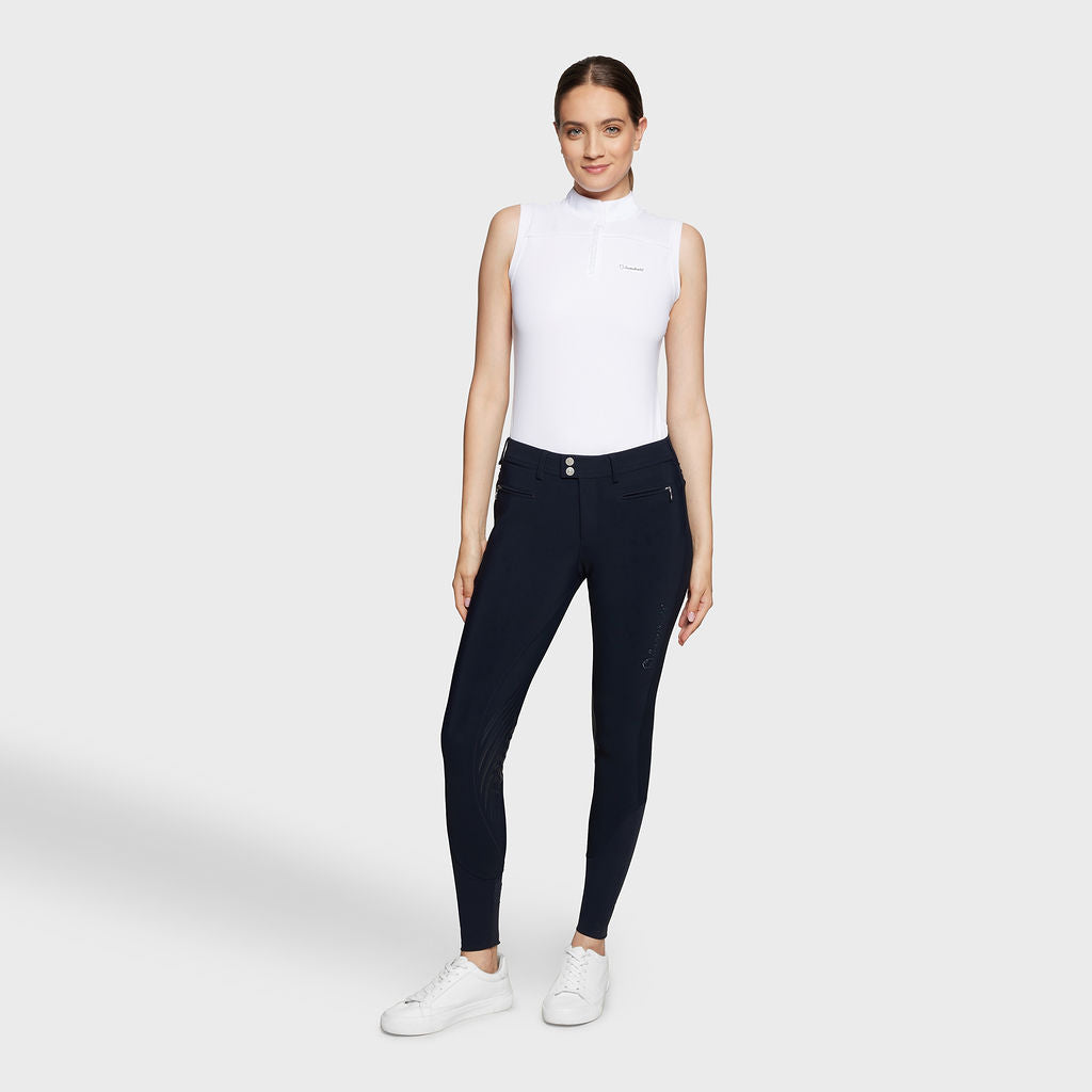 Pantalon d'équitation Samshield à grip genoux pour femmes Adèle Navy