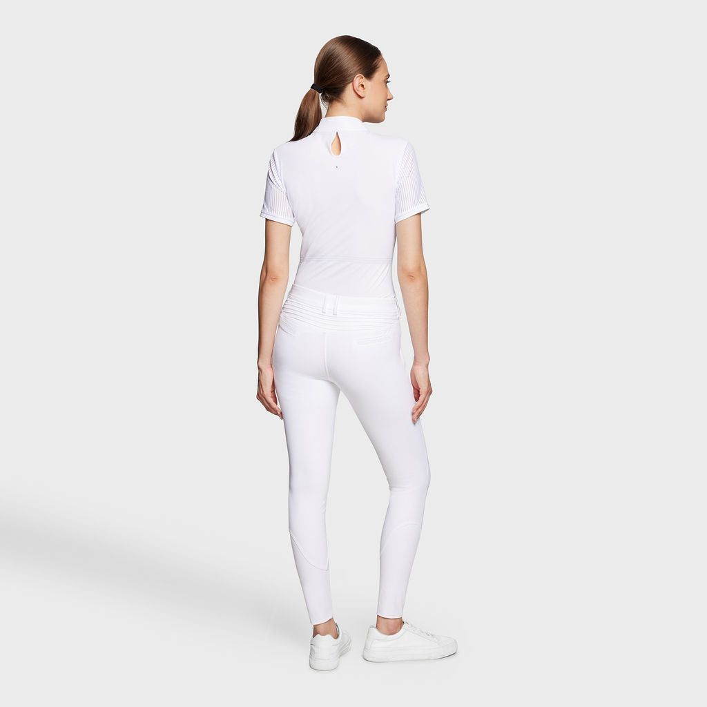 Pantalon d'équitation Samshield à grip genoux pour femmes Adèle blanc