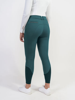 Pantalon d'équitation Samshield Full Grip Femme Celeste Starlight Hiver Vert Forêt