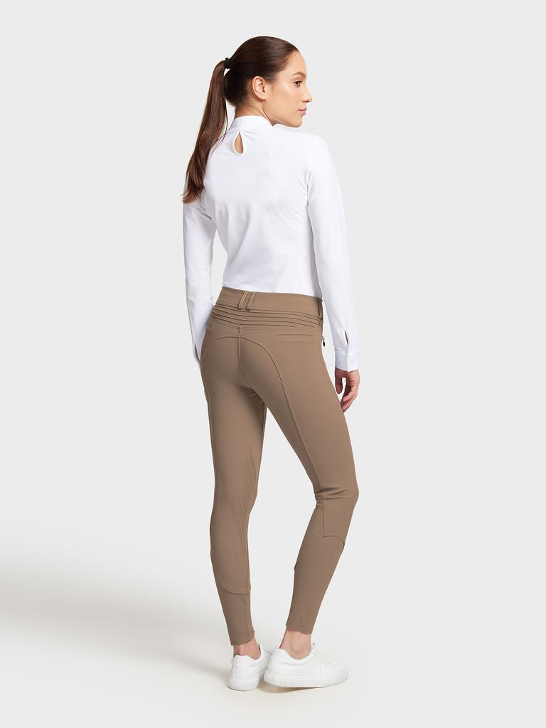 Pantalon d'équitation Samshield à grip genoux pour femmes Chloe Camel