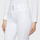 Pantalon d'équitation Samshield Full Grip Femme Claranova Taille Extra Haute Blanc