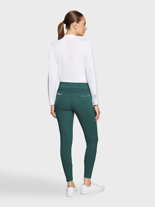 Samshield Pantalon d'équitation Full Grip Femme Clara Premium Taille Haute Posy Green